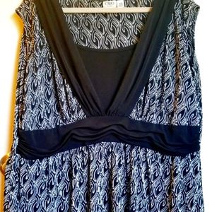 Women's Plus Empire waist Sleeveless Blouse
